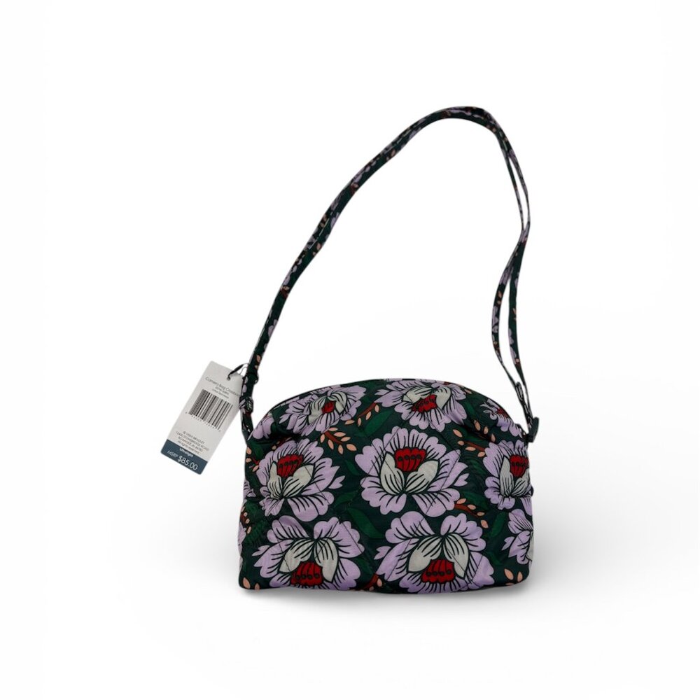 Vera Bradley Quilted Nylon Camera Bag Crossbody Purse - Lotus Sea Moss - NWT